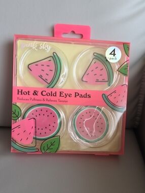 Pink Sky Hot & Cold Eye Pads - Pink/Green Watermelon Design